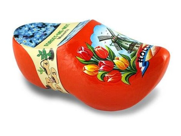 klompje met bloemetjes oranje klompje met bloemetjes oranje