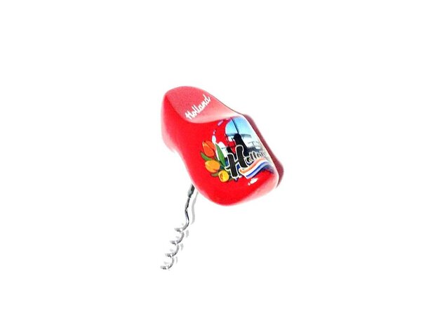 souvenir corkscrew clog red