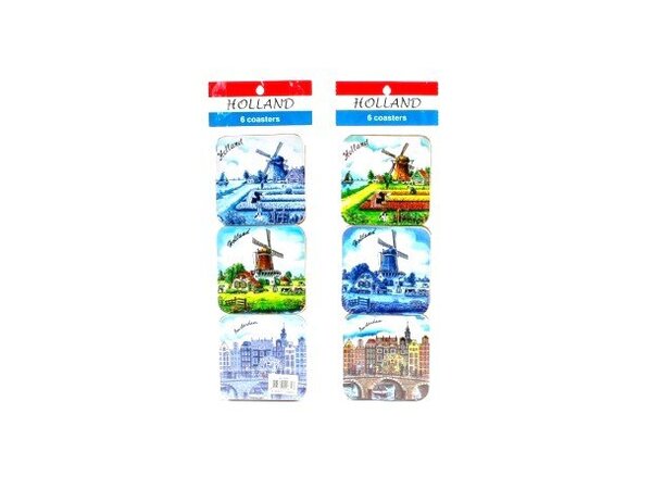 Untersetzer Holländische Windmühle Delft Blau