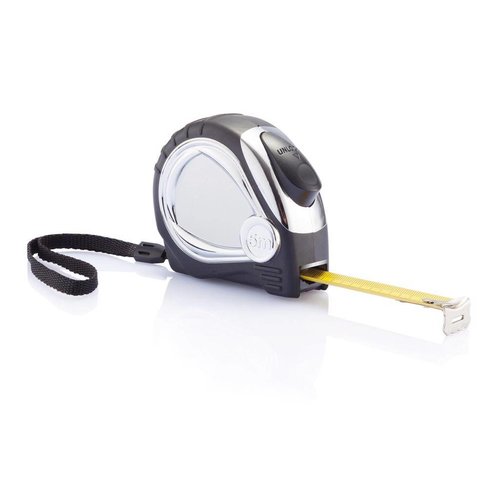 DeBle chroom autostop rolmaat 5 meter P113401 met logo bedrukken