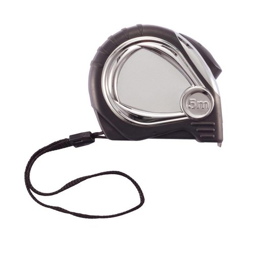 Rolmaat Chroom autostop 5 meter P113.401 Rolmaat Chroom autostop 5 meter P113.401