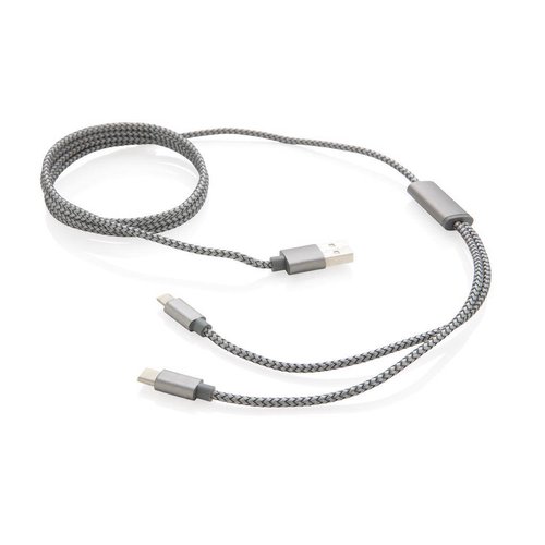 3-in-1 gevlochten nylon kabel P302.232 3-in-1 gevlochten nylon kabel P302.232
