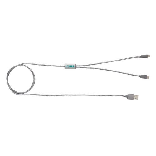 3-in-1 gevlochten nylon kabel P302.232 3-in-1 gevlochten nylon kabel P302.232