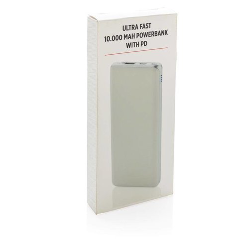 DeBle Ultra Snelle 10.000 mAh Powerbank met PD P324.673 bedrukken met logo