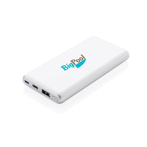 DeBle Ultra Snelle 10.000 mAh Powerbank met PD P324.673 bedrukken met logo