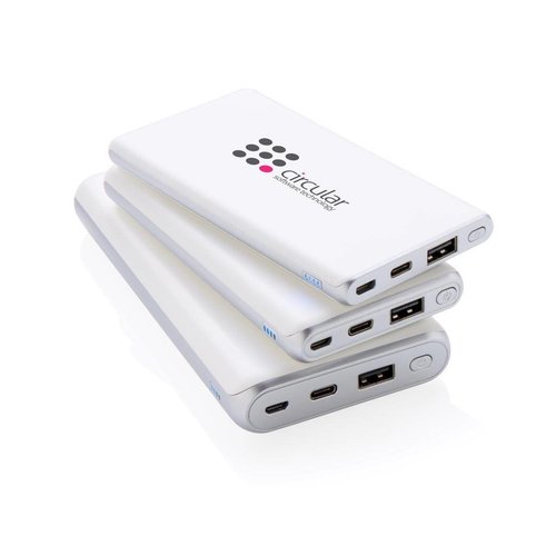 DeBle Ultra Snelle 10.000 mAh Powerbank met PD P324.673 bedrukken met logo