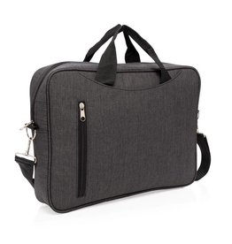 Basic 15,6 inch laptoptas van 600D polyester bedrukt met bedrijfslogo