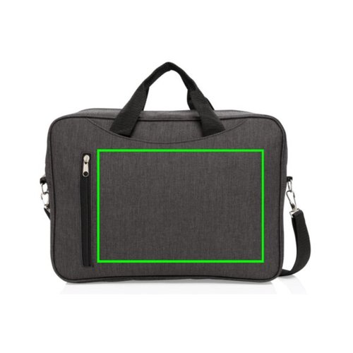 Basic 15,6 inch laptoptas van 600D polyester bedrukt met bedrijfslogo