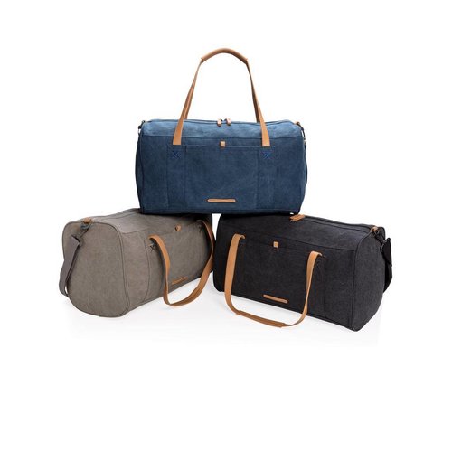 Canvas reis/weekendtas PVC vrij P762.471 Canvas reis/weekendtas PVC vrij P762.471