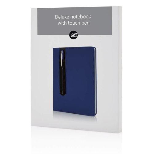 DeBle A5 hardcover PU notitieboek met stylus pen en logo P773.31