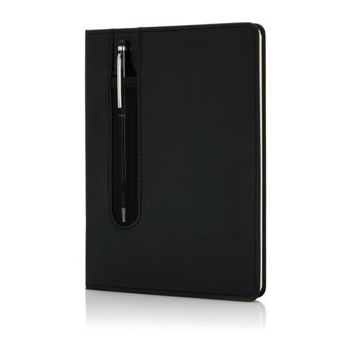 DeBle A5 hardcover PU notitieboek met stylus pen en logo P773.31