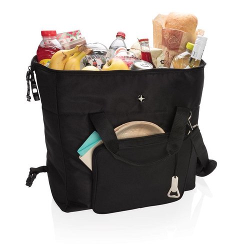 xxl tote duffle koeltas P422030 DeBle 40L deluxe polyester koelbag met PEVA isolatie en flesopener