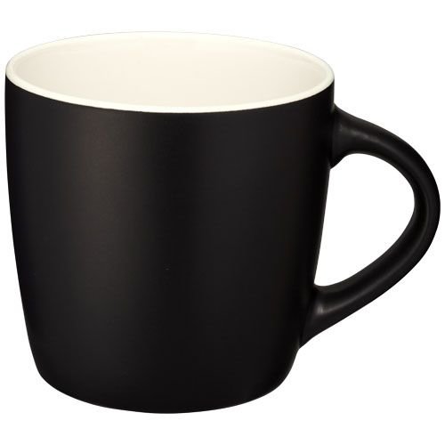 Riviera keramische mok 340 ml met matte buitenkant en gekleurde binnenzijde 100476 met logo