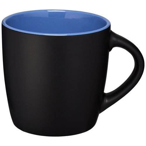 Riviera keramische mok 340 ml met matte buitenkant en gekleurde binnenzijde 100476 met logo