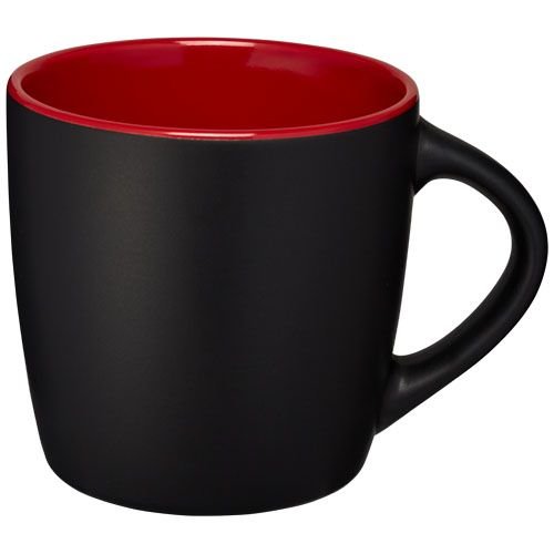 Riviera keramische mok 340 ml met matte buitenkant en gekleurde binnenzijde 100476 met logo