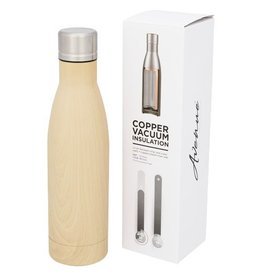 DeBle Vasa hout-look koper drinkfles 500 ml 100515 bedrukken met logo