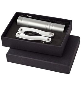 Scout mini multifunctioneel mes met 11 functies en zaklamp in een geschenkset