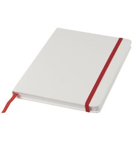 Witte A5 spectrum notitieboek met gekleurde sluiting