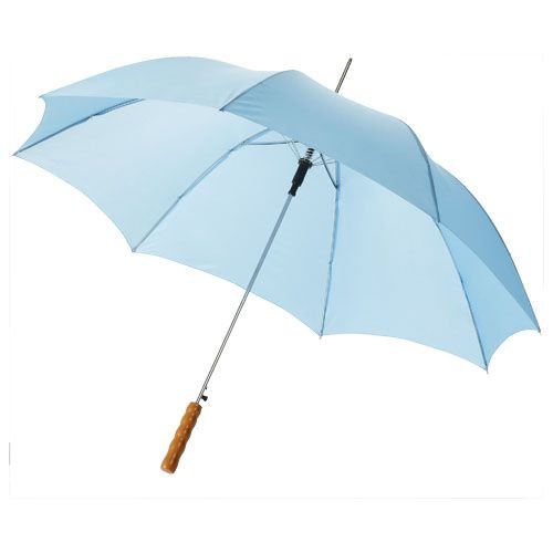 Lisa automatische paraplu 23 inch 10901702 met houten handvat en logo