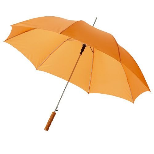 Lisa automatische paraplu 23 inch 10901702 met houten handvat en logo