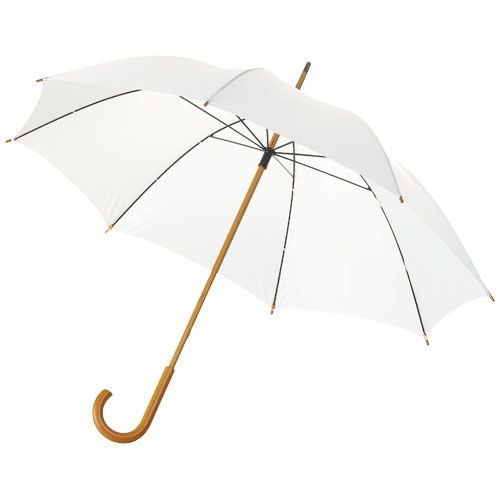 Jova klassieke paraplu 23 inch 10906800 met houten steel en logo
