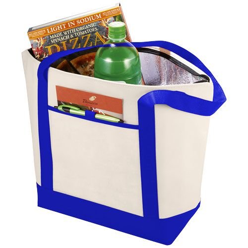 Lighthouse non woven koeltas 120085 met ruim koelvak, voorvak en lange schouderhengsels bedrukken met logo