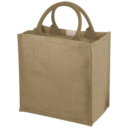 Chennai jute tas met logo bedrukking DeBle duurzame boodschappentas relatiegeschenk NL BE