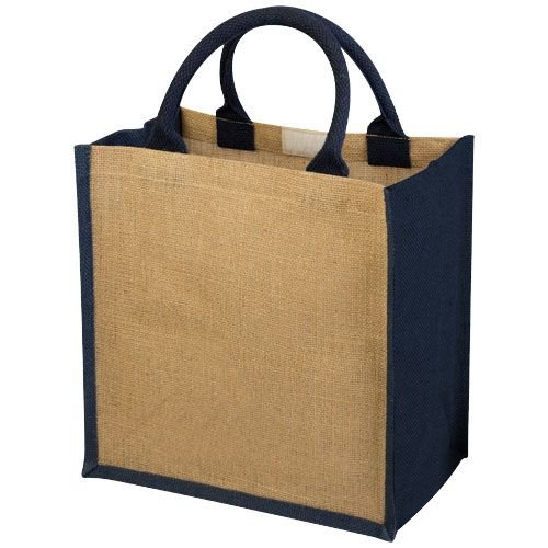 Chennai jute tas met logo bedrukking DeBle duurzame boodschappentas relatiegeschenk NL BE