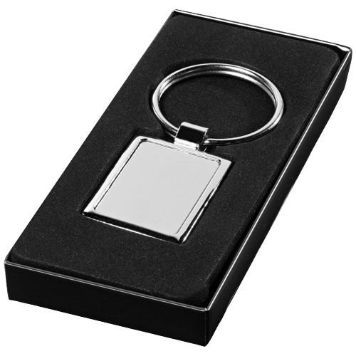 metalen sleutelhanger, rechthoekige sleutelhanger, lasergravure, geschenkverpakking, zakelijke giveaway, onboarding, jubileum, relatiegeschenk