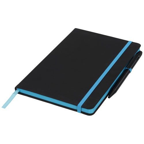DeBle Noir Edge medium notitieboek met styluspen bedrukken met logo