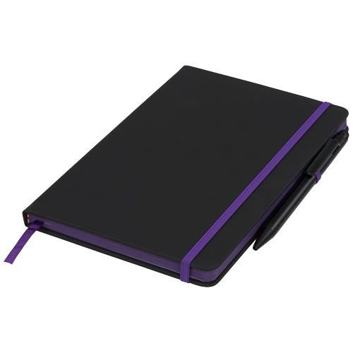 DeBle Noir Edge medium notitieboek met styluspen bedrukken met logo