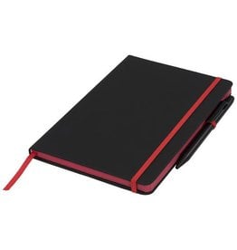 DeBle Noir Edge medium notitieboek met styluspen bedrukken met logo