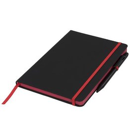 DeBle Noir Edge medium notitieboek met styluspen bedrukken met logo