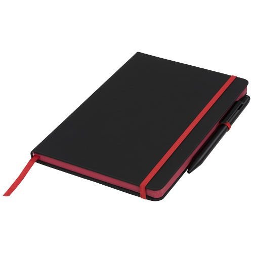 DeBle Noir Edge medium notitieboek met styluspen bedrukken met logo