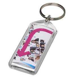 Stein heropenbare sleutelhanger met metalen clip