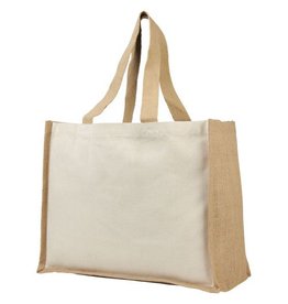 Varai canvas en jute boodschappentas 320 g/m² bedrukken met logo DeBle
