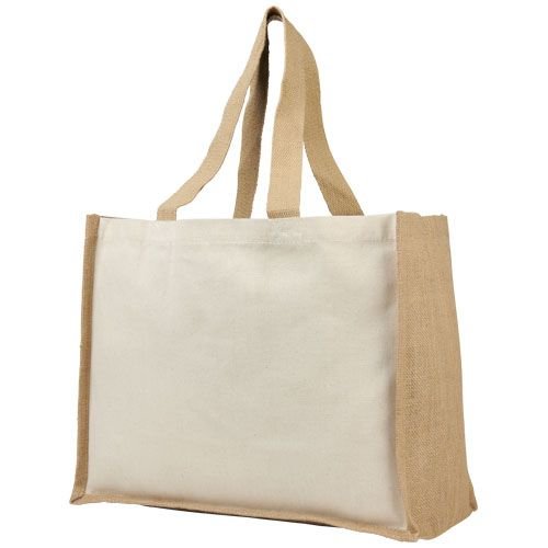 Varai canvas en jute boodschappentas 320 g/m² bedrukken met logo DeBle