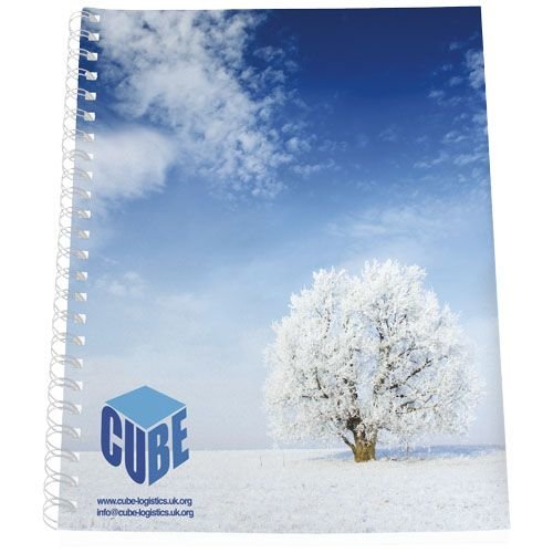 DeBle Desk-Mate A4 spiraal notitieboek met waterdichte omslag bedrukken met logo