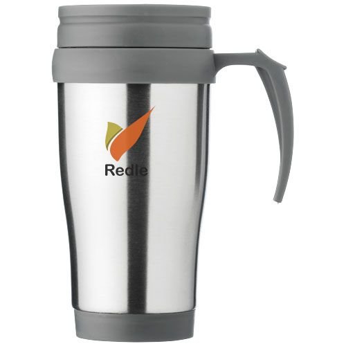 Sanibel 400 ml geïsoleerde thermosbeker met handvat bedrukken DeBle