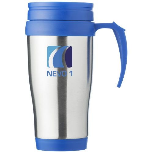 Sanibel 400 ml geïsoleerde thermosbeker met handvat bedrukken DeBle