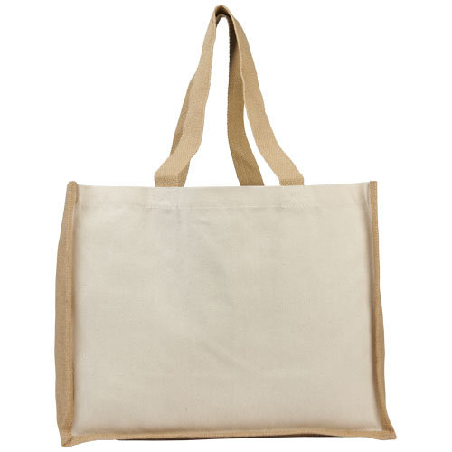 Varai canvas en jute boodschappentas 320 g/m² bedrukken met logo DeBle