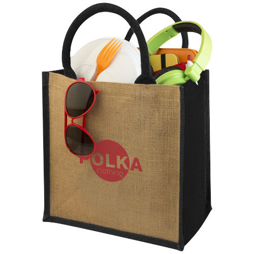 Chennai jute tas met logo bedrukking DeBle duurzame boodschappentas relatiegeschenk NL BE