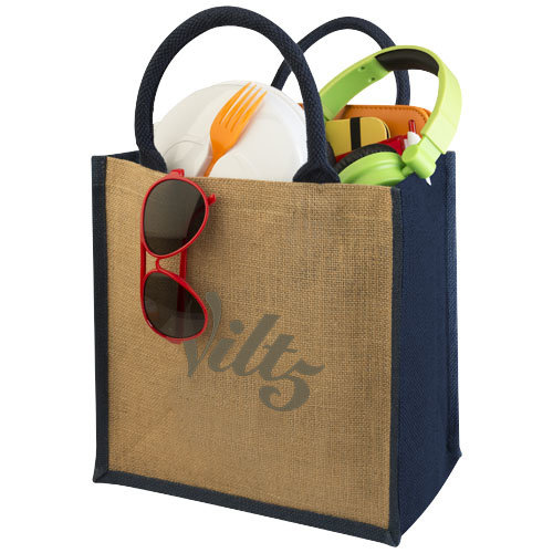 Chennai jute tas met logo bedrukking DeBle duurzame boodschappentas relatiegeschenk NL BE