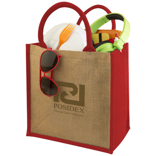 Chennai jute tas met logo bedrukking DeBle duurzame boodschappentas relatiegeschenk NL BE