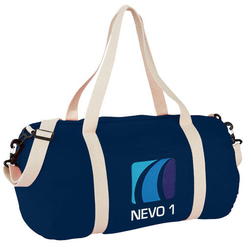DeBle Barrel katoenen duffeltas van canvas 170 g/m² bedrukt met logo