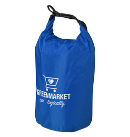 DeBle Camper waterdichte outdoor tas 12,5 liter van polyester bedrukt met logo