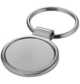 Orlene ronde metalen sleutelhanger 19538051 bedrukt met logo