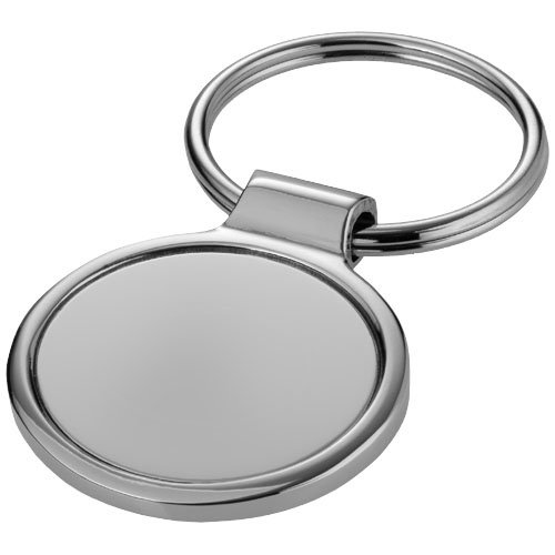 Orlene ronde metalen sleutelhanger 19538051 bedrukt met logo