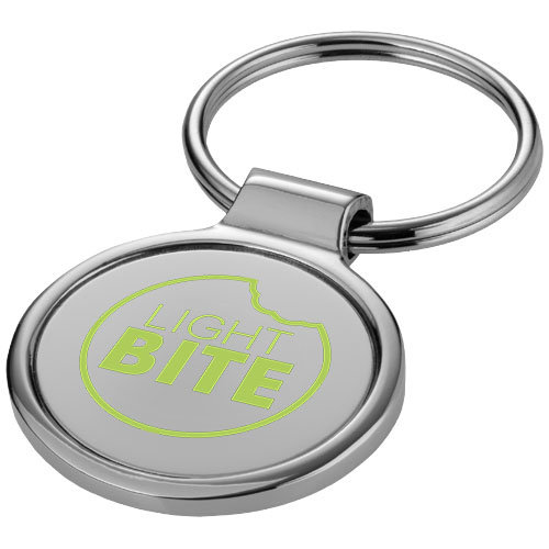 Orlene ronde metalen sleutelhanger 19538051 bedrukt met logo