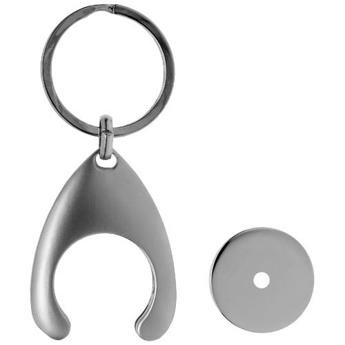 Sleutelhanger met winkelwagenmuntje houder Sleutelhanger met winkelwagenmuntje houder
